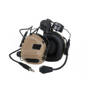 M32H ELECTRONIC COMMUNICATION HEARING PROTECTOR FOR FAST HELMETS - TAN [EARMOR]